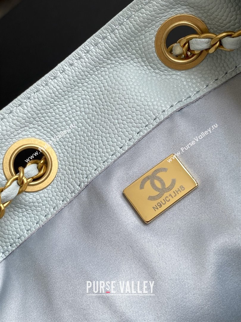 Chanel Grained Calfskin Medium Hobo bag AS5311 Light Blue 2025 (YEZI-25072918)
