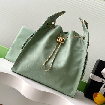 Chanel Grained Calfskin Medium Hobo Bag AS5311 Light Green 2025 (YEZI-25072919)