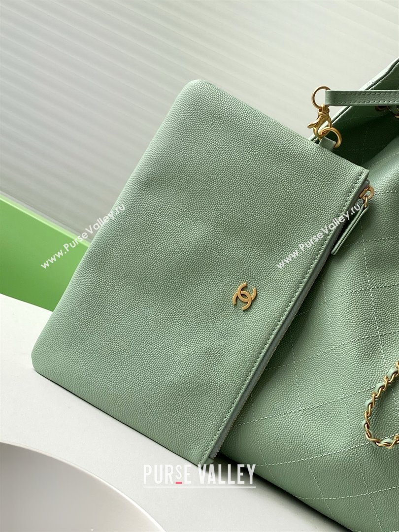 Chanel Grained Calfskin Medium Hobo Bag AS5311 Light Green 2025 (YEZI-25072919)
