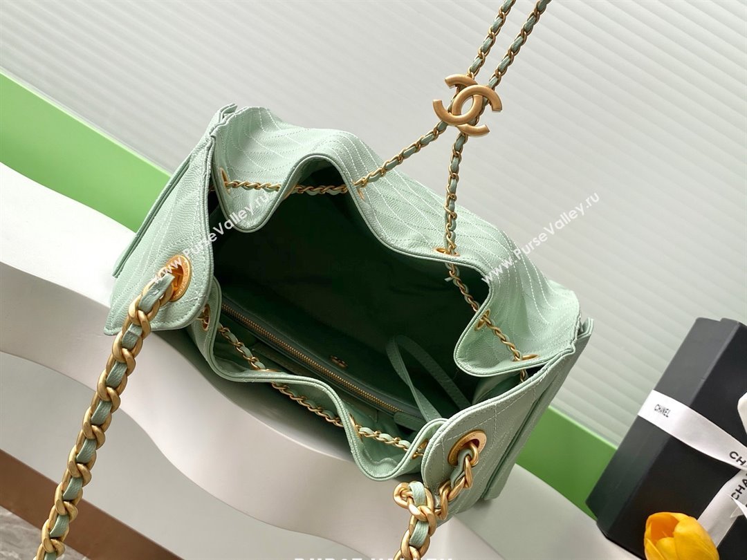 Chanel Grained Calfskin Medium Hobo Bag AS5311 Light Green 2025 (YEZI-25072919)