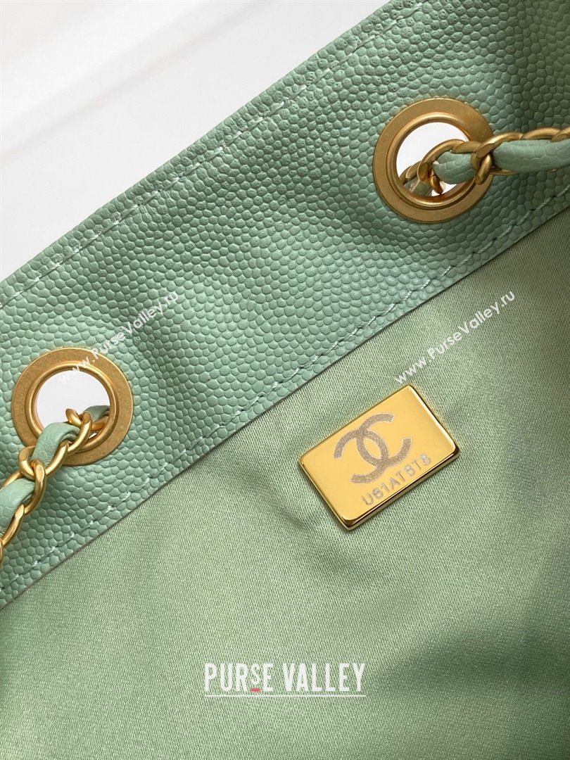 Chanel Grained Calfskin Medium Hobo Bag AS5311 Light Green 2025 (YEZI-25072919)