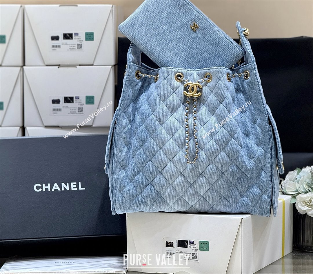 Chanel Denim Medium Hobo Bag AS5311 Light Blue 2025 Top Quality (SHUNY-25072903)