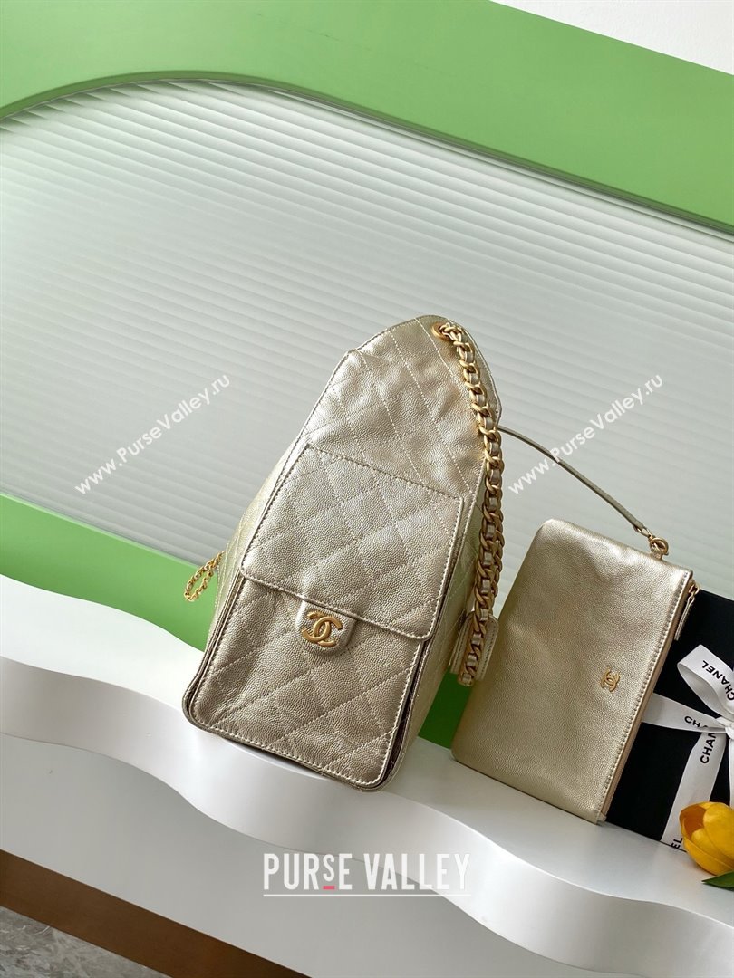 Chanel Grained Calfskin Medium Hobo bag AS5311 Gold 2025 (YEZI-25072920)