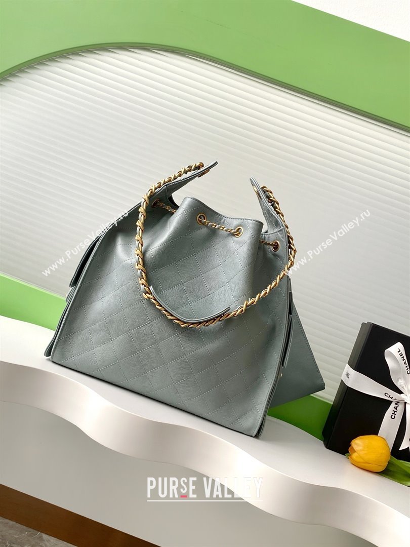 Chanel Grained Calfskin Medium Hobo bag AS5311 Grey 2025 (YEZI-25072921)
