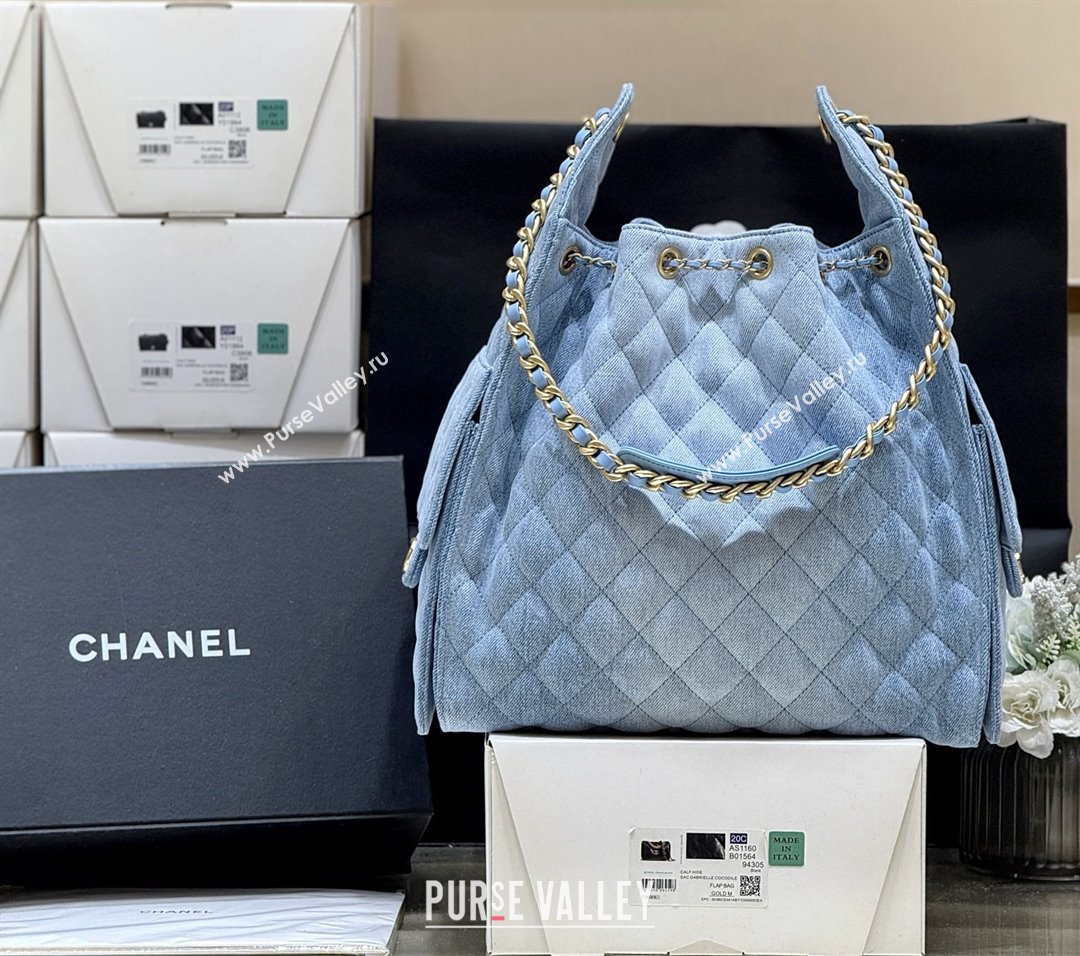 Chanel Denim Medium Hobo Bag AS5311 Light Blue 2025 Top Quality (SHUNY-25072903)