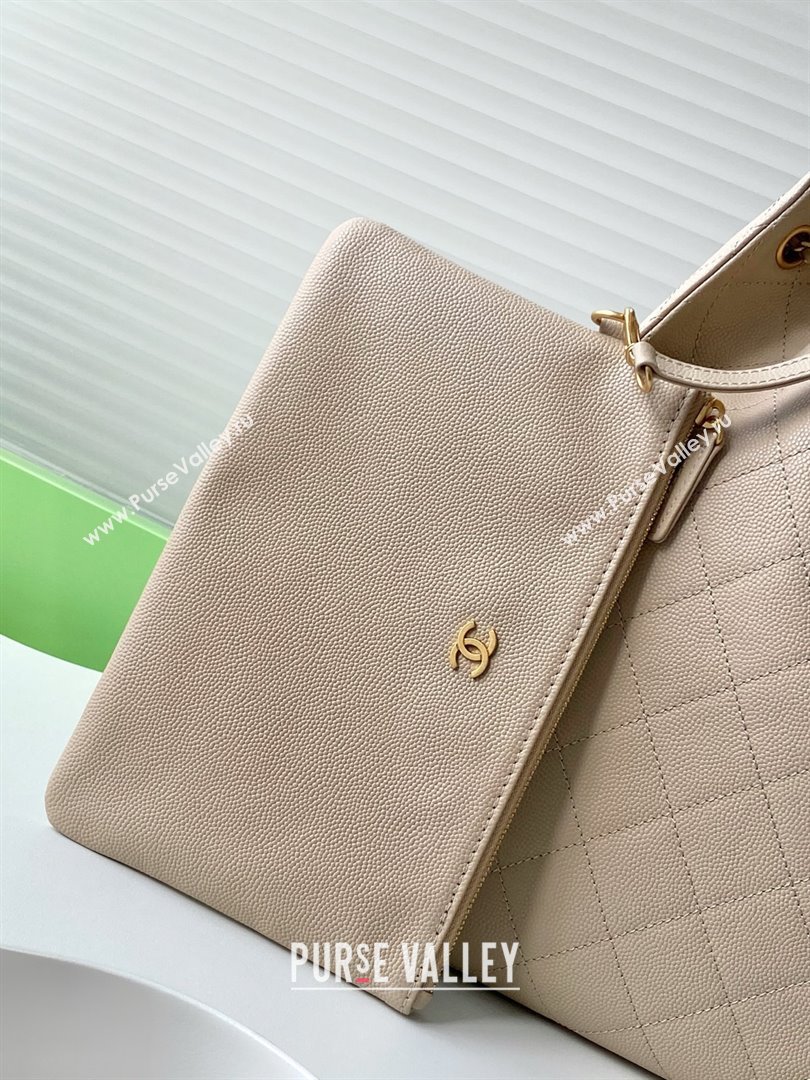 Chanel Grained Calfskin Medium Hobo bag AS5311 Apricot 2025 (YEZI-25072922)
