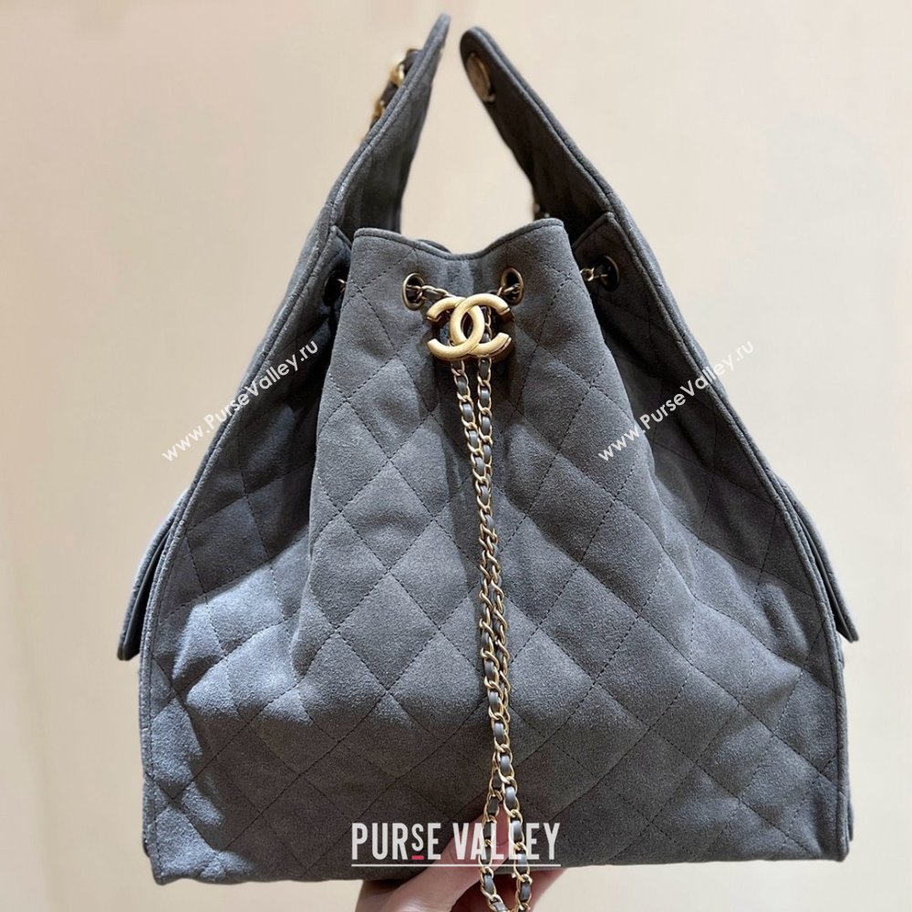 Chanel Suede Calfskin Medium Hobo Bag AS5311 Grey 2025 Top Quality (SHUNY-25072906)