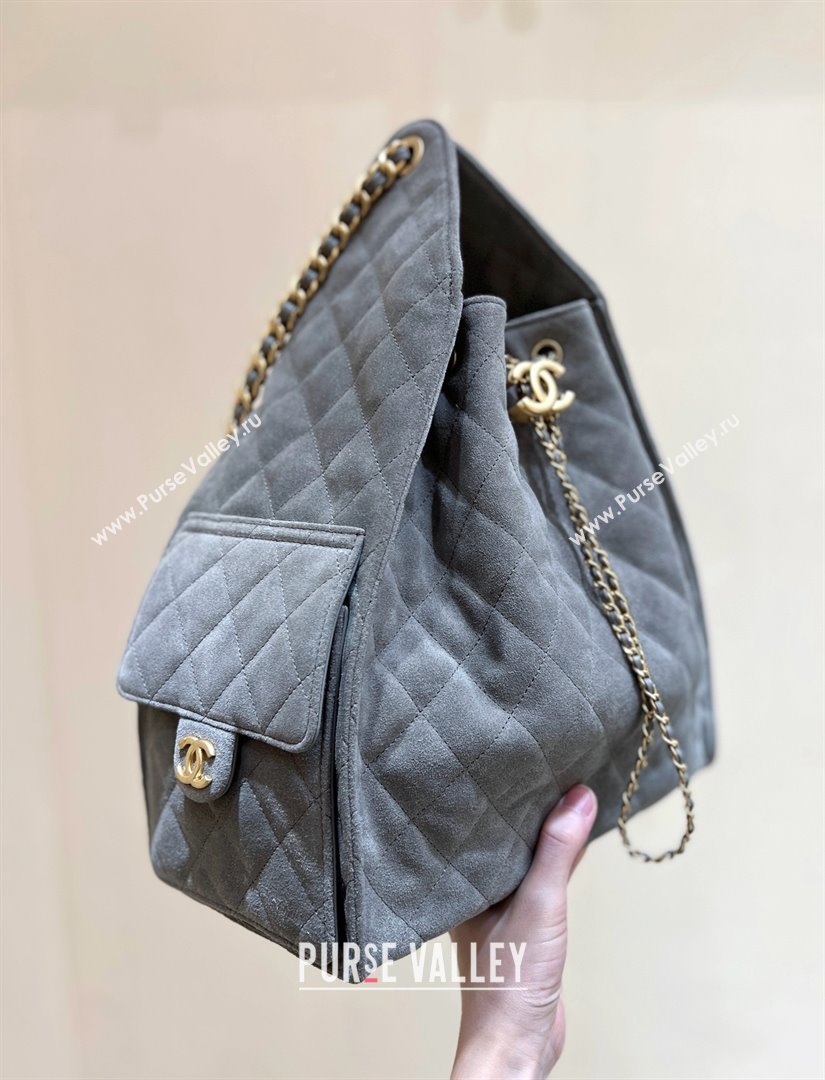 Chanel Suede Calfskin Medium Hobo Bag AS5311 Grey 2025 Top Quality (SHUNY-25072906)
