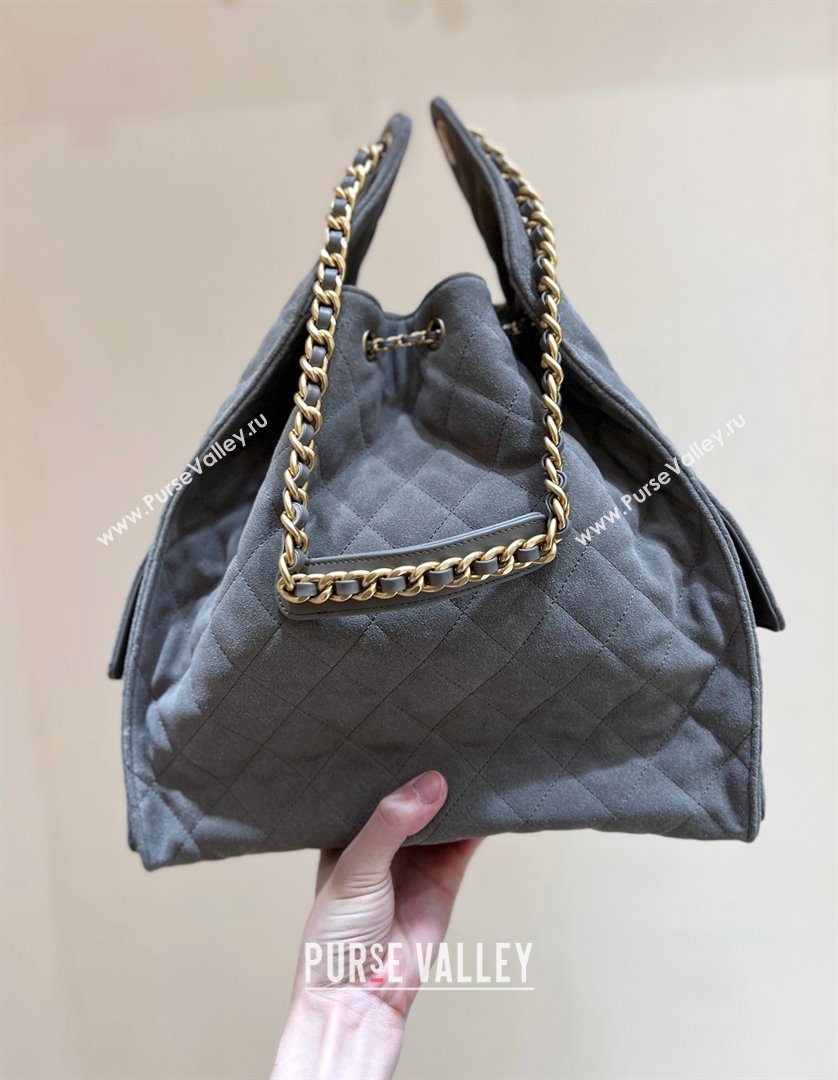 Chanel Suede Calfskin Medium Hobo Bag AS5311 Grey 2025 Top Quality (SHUNY-25072906)