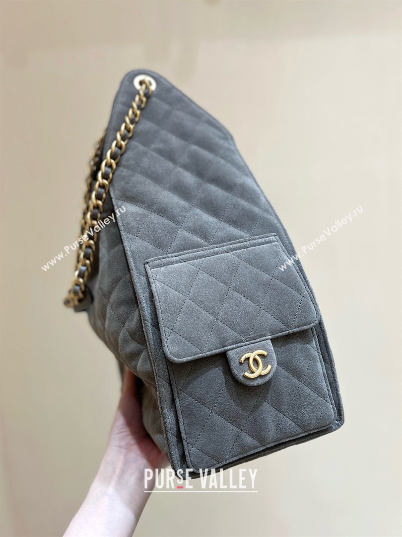 Chanel Suede Calfskin Medium Hobo Bag AS5311 Grey 2025 Top Quality (SHUNY-25072906)