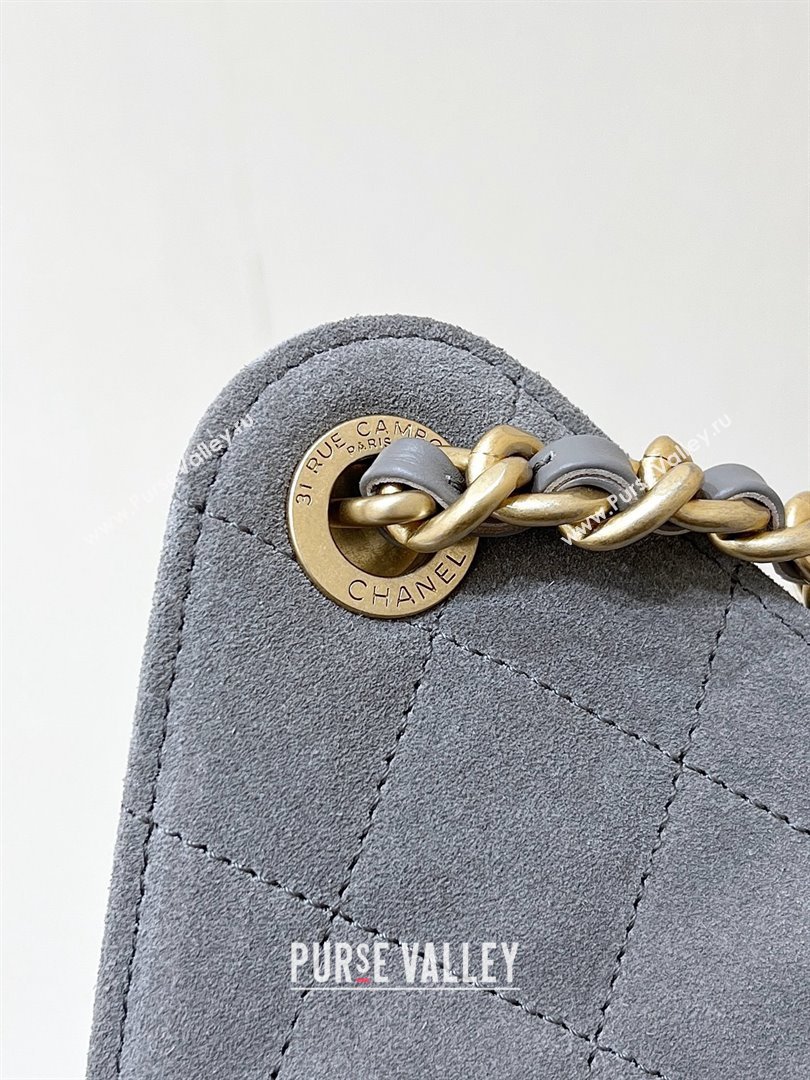 Chanel Suede Calfskin Medium Hobo Bag AS5311 Grey 2025 Top Quality (SHUNY-25072906)