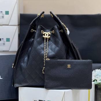 Chanel Haas Grained Calfskin Medium Hobo Bag AS5311 Black 2025 Top Quality (SHUNY-25072907)