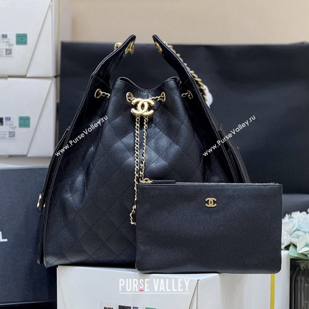 Chanel Haas Grained Calfskin Medium Hobo Bag AS5311 Black 2025 Top Quality (SHUNY-25072907)