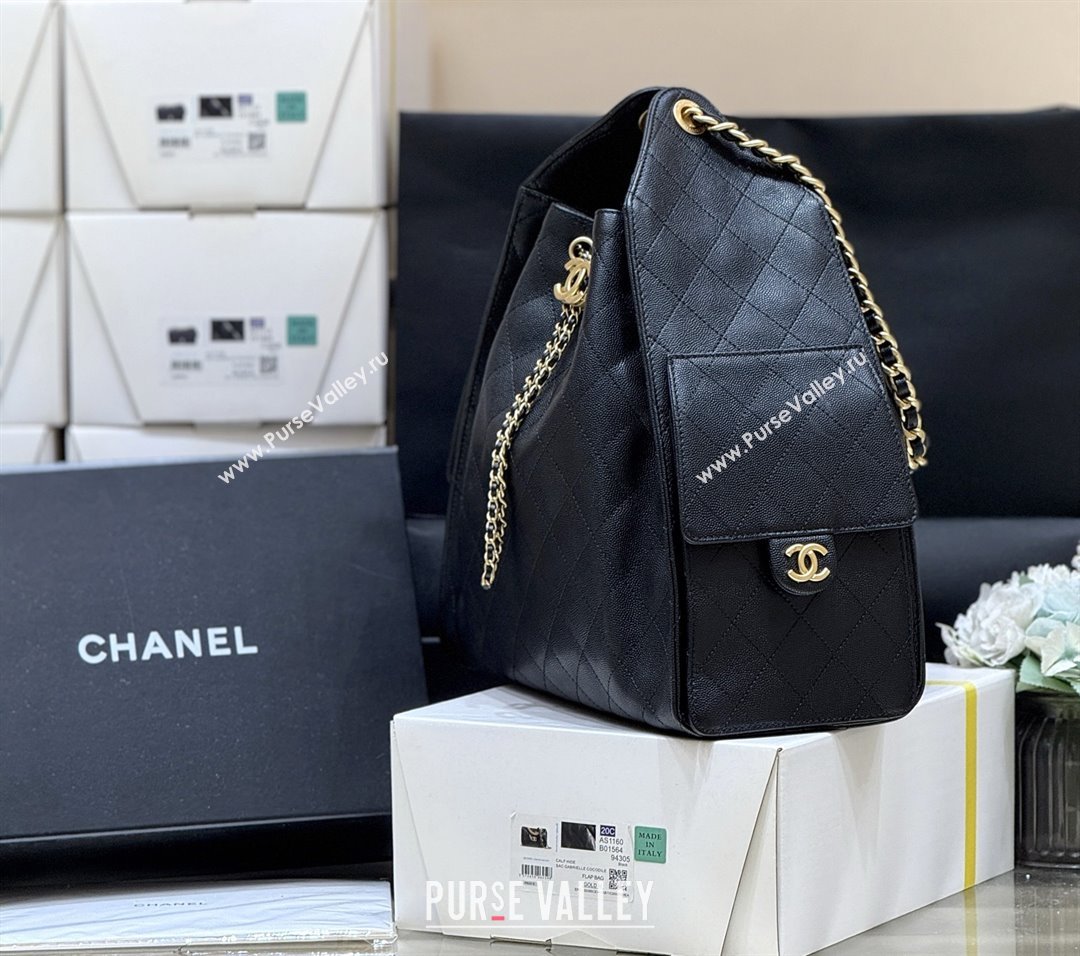 Chanel Haas Grained Calfskin Medium Hobo Bag AS5311 Black 2025 Top Quality (SHUNY-25072907)