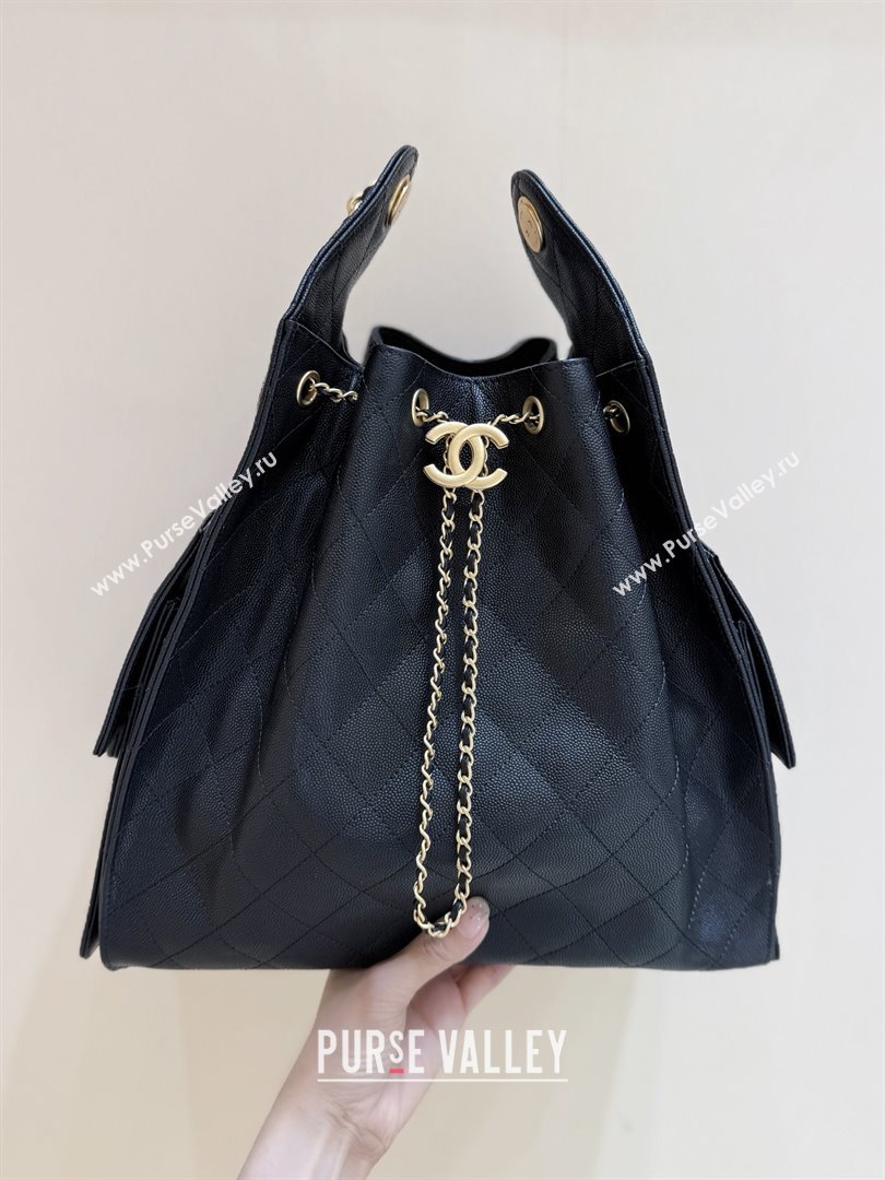 Chanel Haas Grained Calfskin Medium Hobo Bag AS5311 Black 2025 Top Quality (SHUNY-25072907)