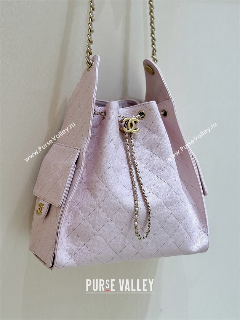 Chanel Haas Grained Calfskin Medium Hobo Bag AS5311 Pink 2025 Top Quality (SHUNY-25072908)