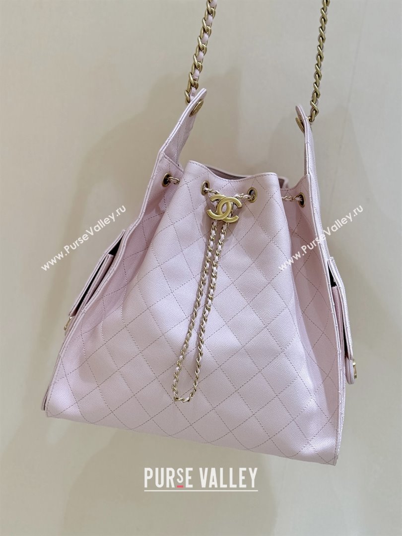 Chanel Haas Grained Calfskin Medium Hobo Bag AS5311 Pink 2025 Top Quality (SHUNY-25072908)