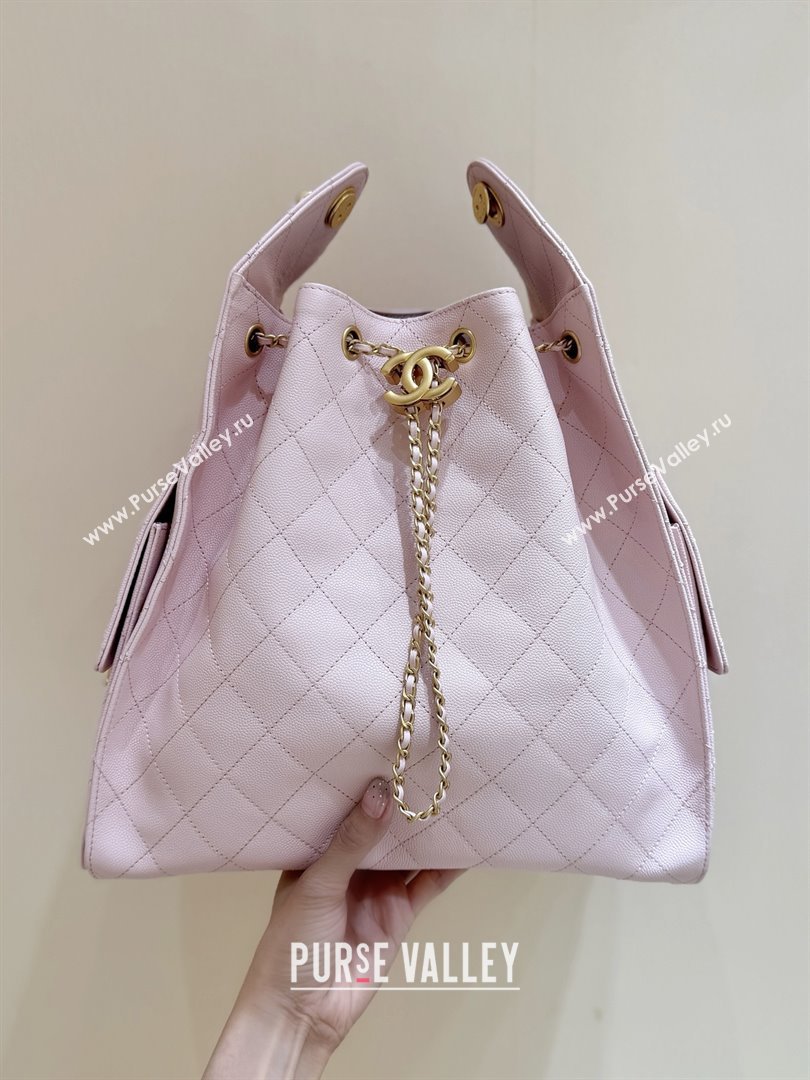 Chanel Haas Grained Calfskin Medium Hobo Bag AS5311 Pink 2025 Top Quality (SHUNY-25072908)
