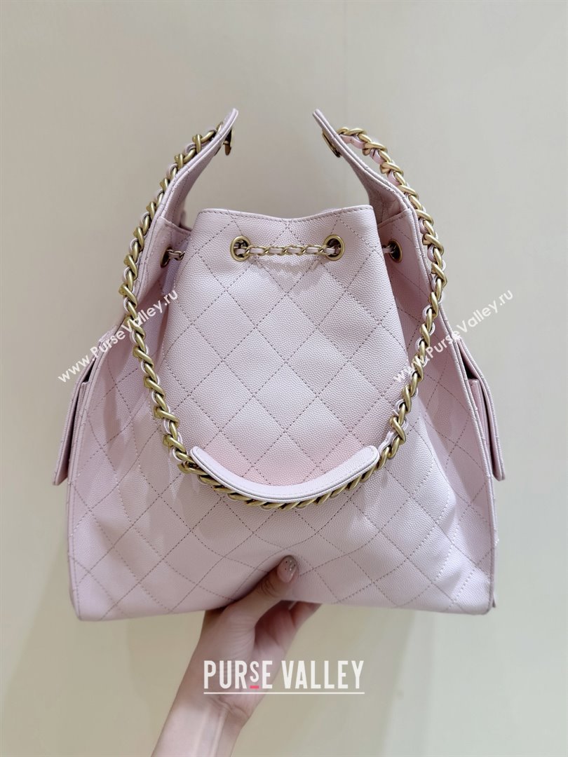 Chanel Haas Grained Calfskin Medium Hobo Bag AS5311 Pink 2025 Top Quality (SHUNY-25072908)