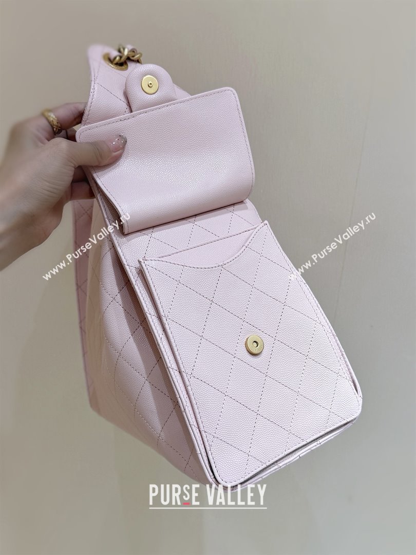 Chanel Haas Grained Calfskin Medium Hobo Bag AS5311 Pink 2025 Top Quality (SHUNY-25072908)