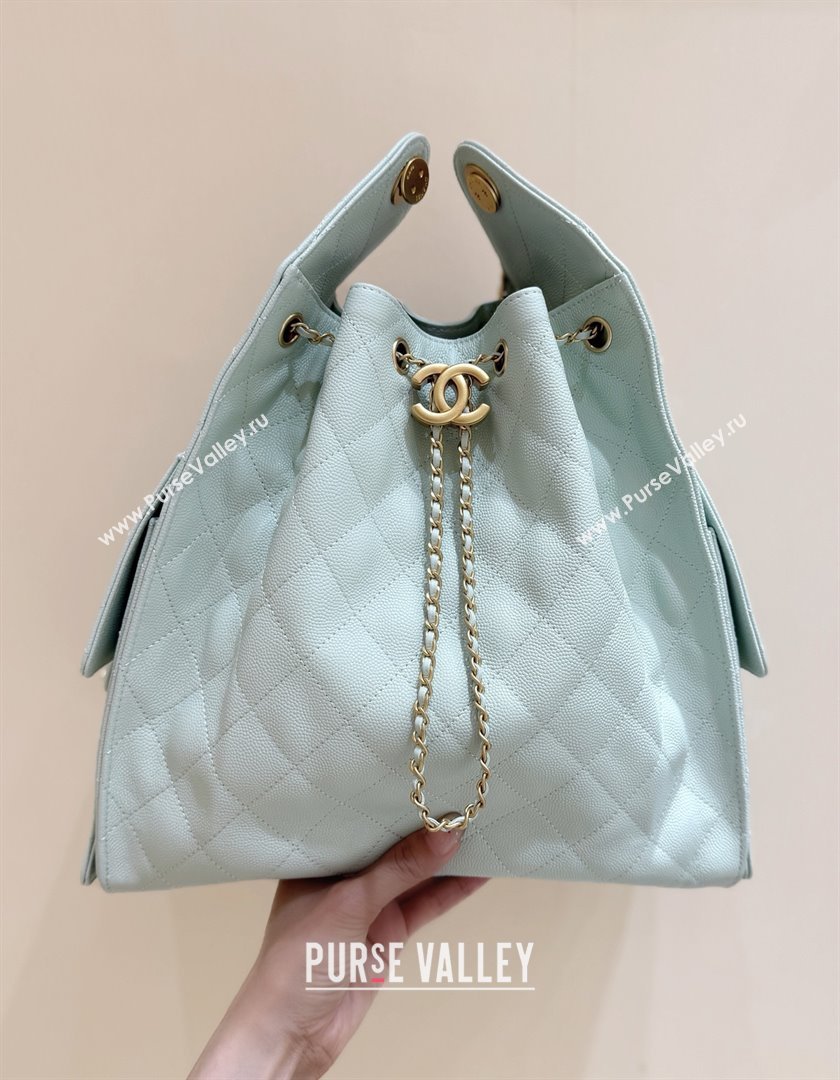 Chanel Haas Grained Calfskin Medium Hobo Bag AS5311 Light Green 2025 Top Quality (SHUNY-25072909)