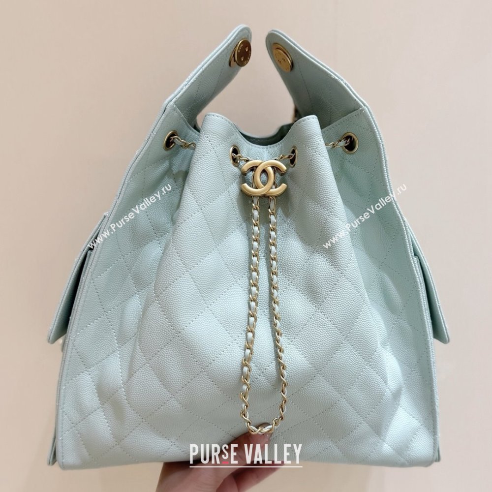 Chanel Haas Grained Calfskin Medium Hobo Bag AS5311 Light Green 2025 Top Quality (SHUNY-25072909)