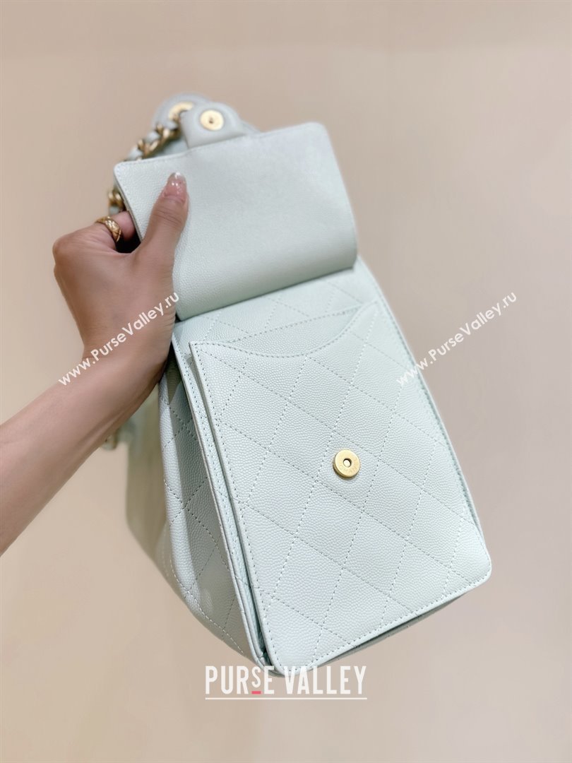 Chanel Haas Grained Calfskin Medium Hobo Bag AS5311 Light Green 2025 Top Quality (SHUNY-25072909)