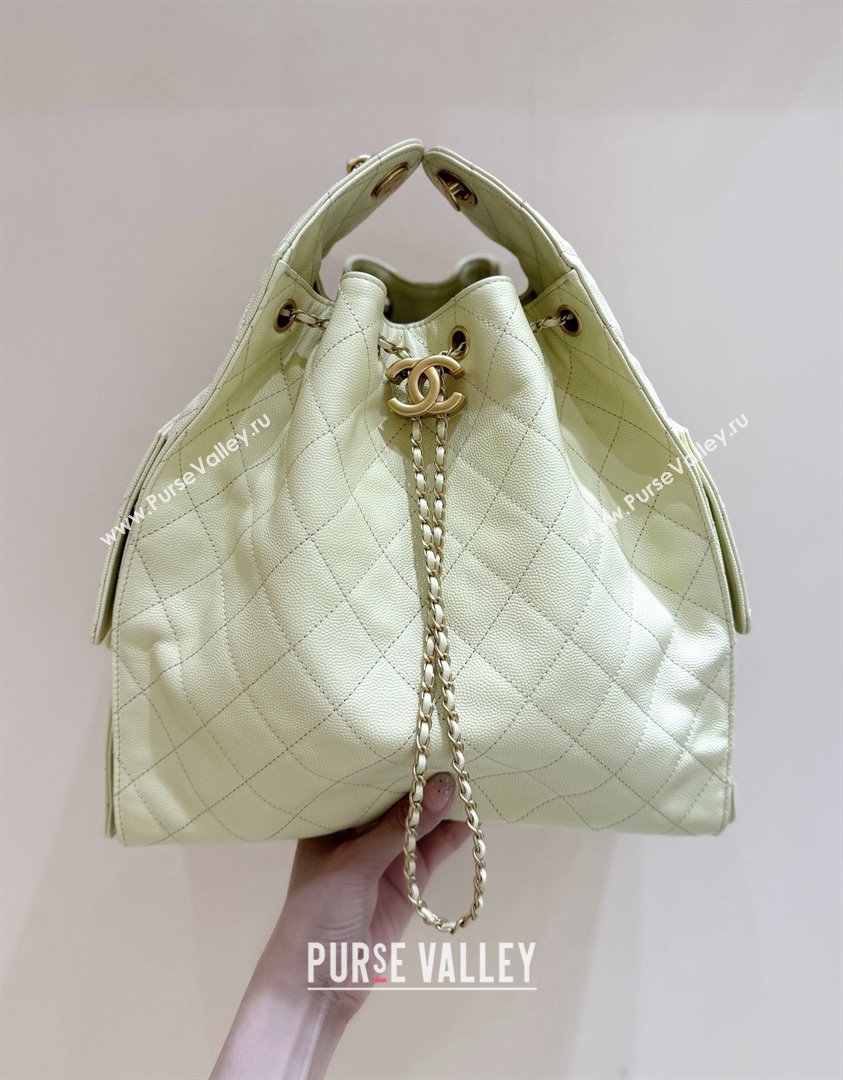 Chanel Haas Grained Calfskin Medium Hobo Bag AS5311 Light Yellow 2025 Top Quality (SHUNY-25072910)