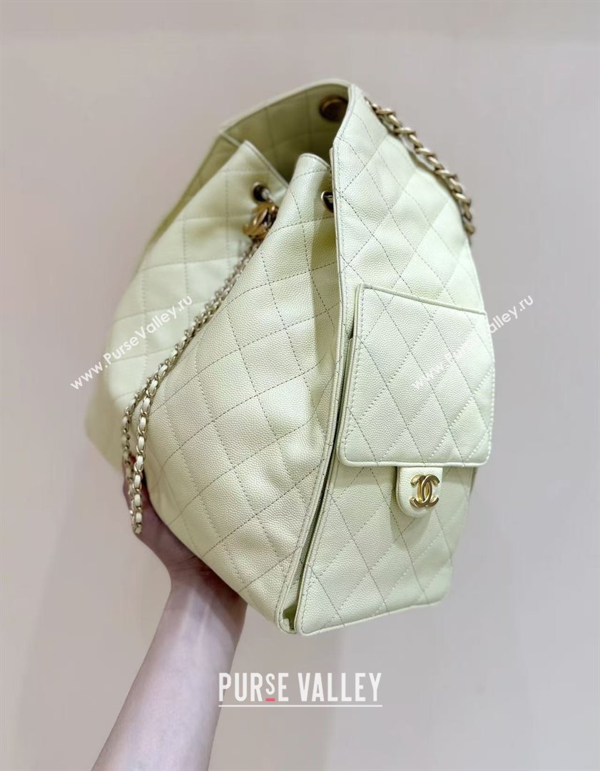 Chanel Haas Grained Calfskin Medium Hobo Bag AS5311 Light Yellow 2025 Top Quality (SHUNY-25072910)