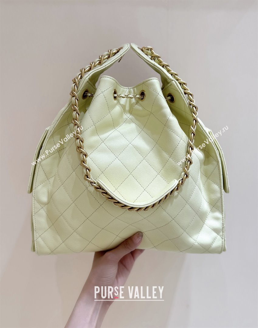 Chanel Haas Grained Calfskin Medium Hobo Bag AS5311 Light Yellow 2025 Top Quality (SHUNY-25072910)