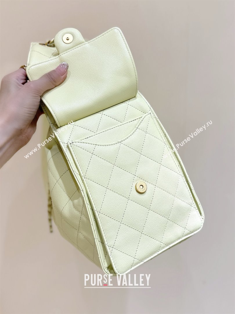 Chanel Haas Grained Calfskin Medium Hobo Bag AS5311 Light Yellow 2025 Top Quality (SHUNY-25072910)