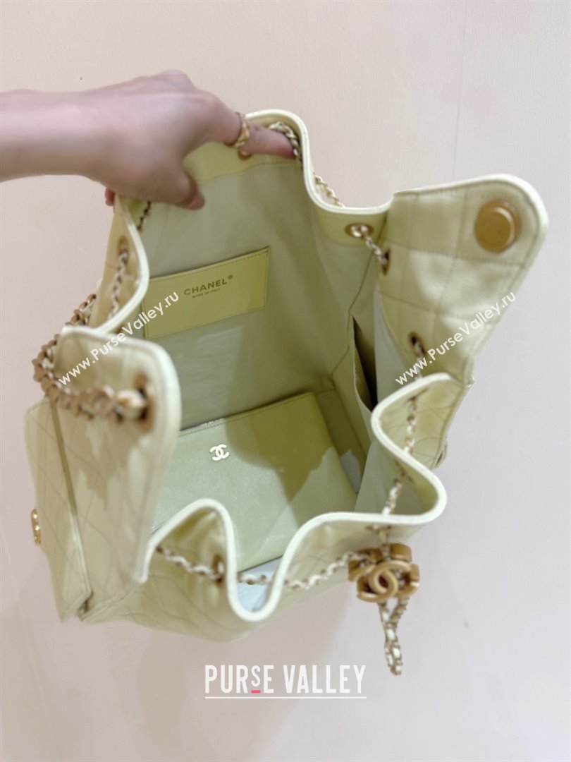 Chanel Haas Grained Calfskin Medium Hobo Bag AS5311 Light Yellow 2025 Top Quality (SHUNY-25072910)