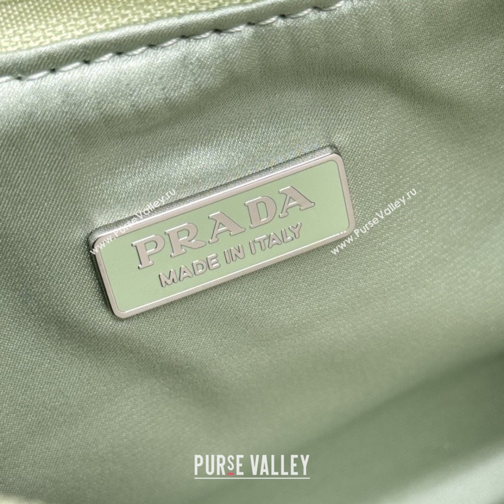 Prada Re-Edition Satin Mini-bag with Crystals 1NE515 Green 2025 (YZ-25072923)