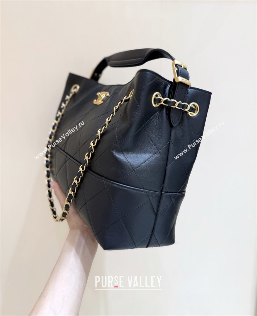 Chanel Small Tote Bag in Original Calfskin AS5634 Black 2025 Top Quality (SHUNY-25073104)