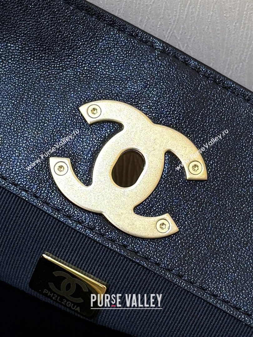 Chanel Small Tote Bag in Suede Calfskin Shiny Lambskin AS5634 Beige/Black 2025 Top Quality (SHUNY-25073103)