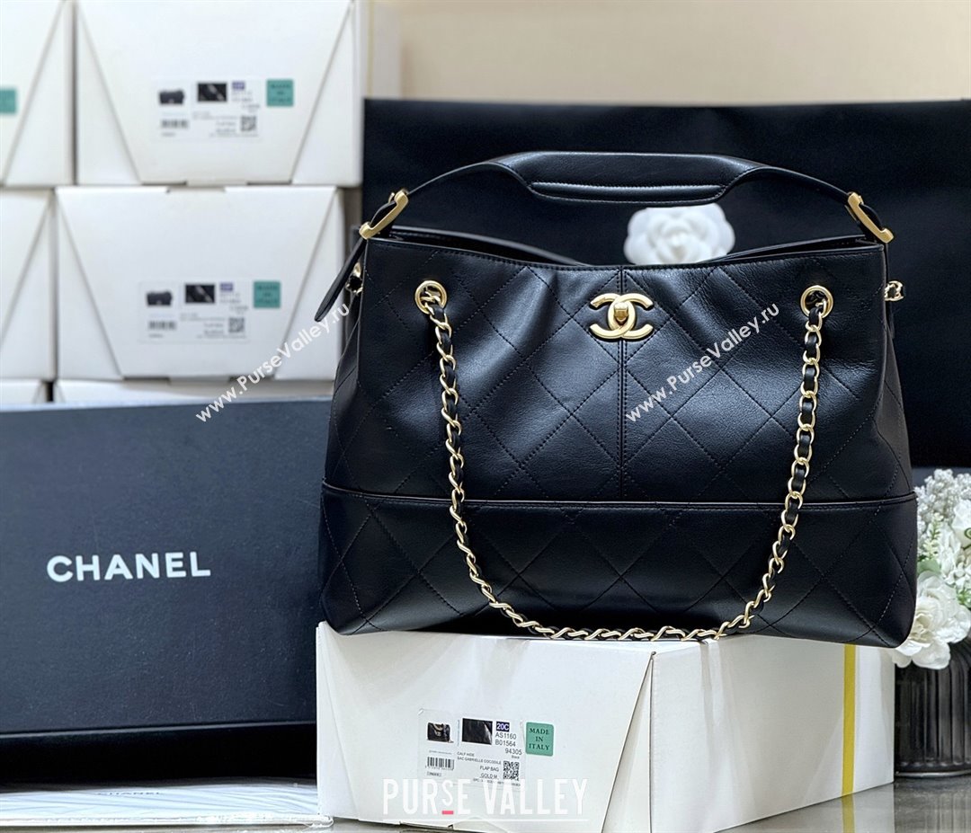 Chanel Small Tote Bag in Original Calfskin AS5634 Black 2025 Top Quality (SHUNY-25073104)