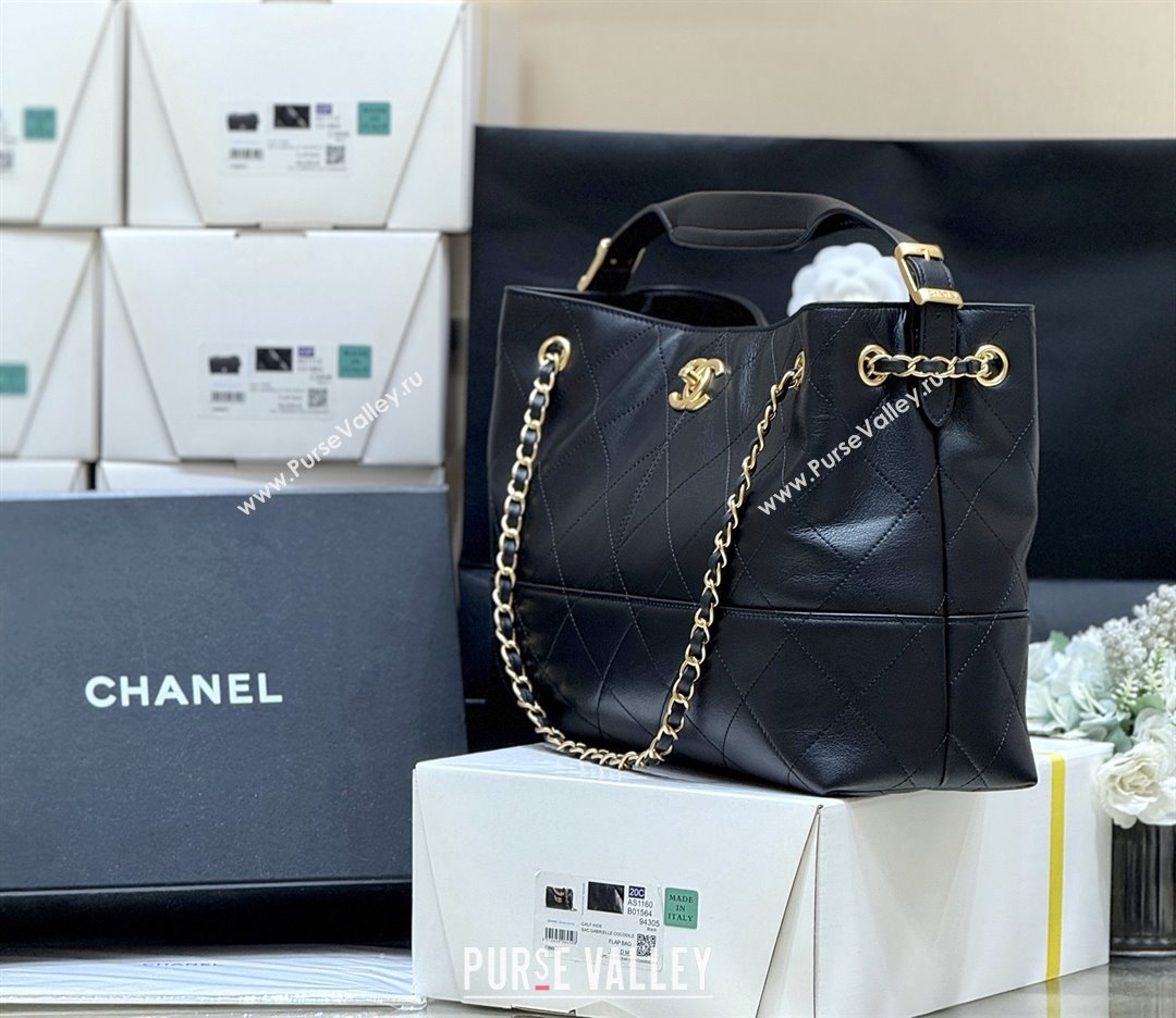 Chanel Small Tote Bag in Original Calfskin AS5634 Black 2025 Top Quality (SHUNY-25073104)