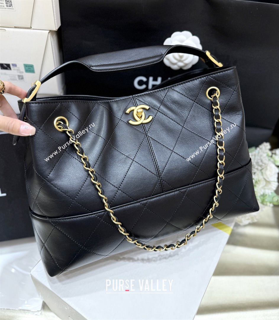 Chanel Small Tote Bag in Original Calfskin AS5634 Black 2025 Top Quality (SHUNY-25073104)