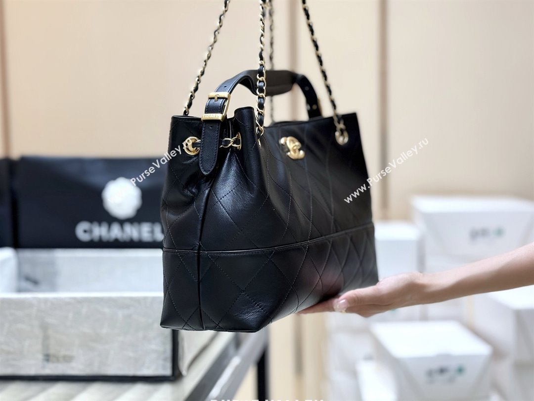 Chanel Small Tote Bag in Original Calfskin AS5634 Black 2025 Top Quality (SHUNY-25073104)