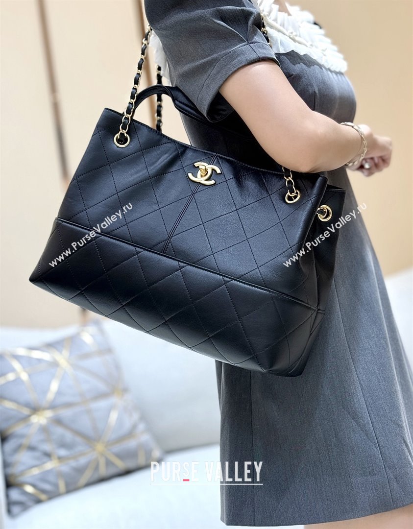 Chanel Small Tote Bag in Original Calfskin AS5634 Black 2025 Top Quality (SHUNY-25073104)