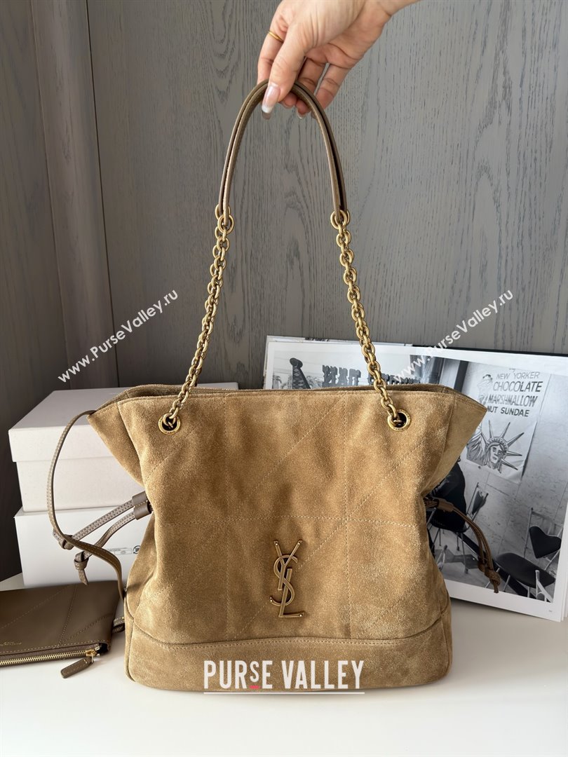 Saint Laurent Jamie Shopping Small Bag in Suede Brown 2025 Top Quality (HONGD-25080104)