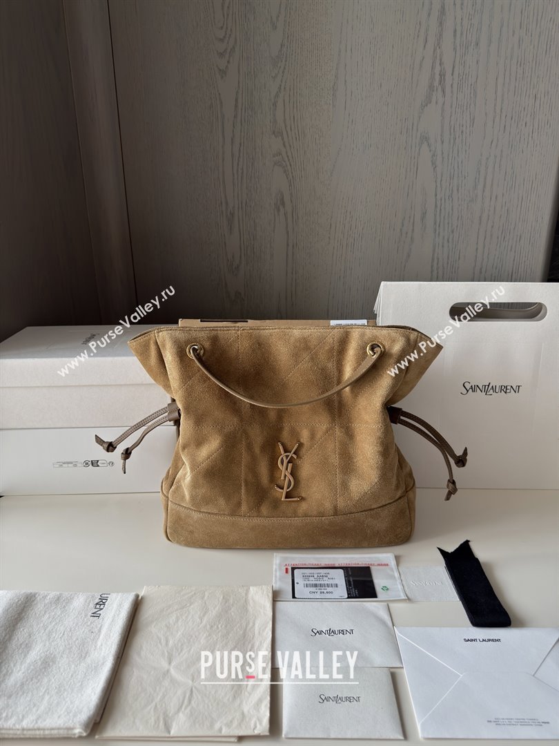 Saint Laurent Jamie Shopping Small Bag in Suede Brown 2025 Top Quality (HONGD-25080104)