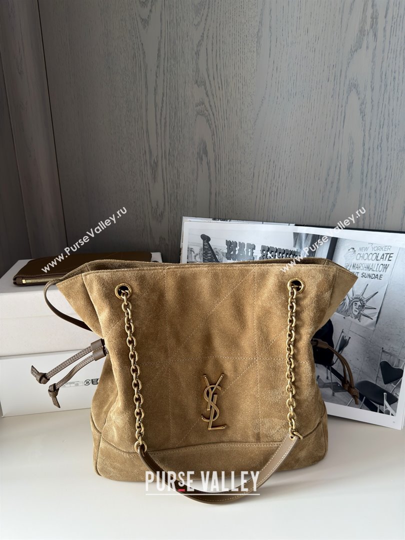 Saint Laurent Jamie Shopping Small Bag in Suede Brown 2025 Top Quality (HONGD-25080104)