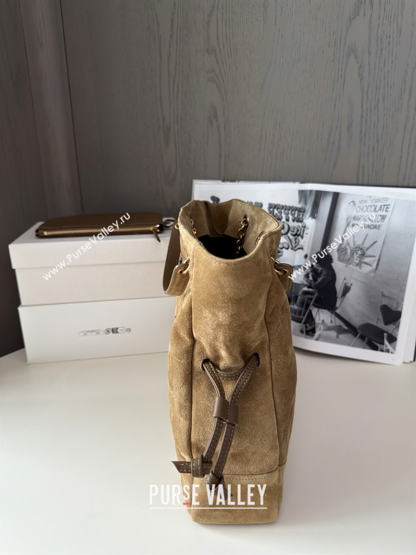 Saint Laurent Jamie Shopping Small Bag in Suede Brown 2025 Top Quality (HONGD-25080104)