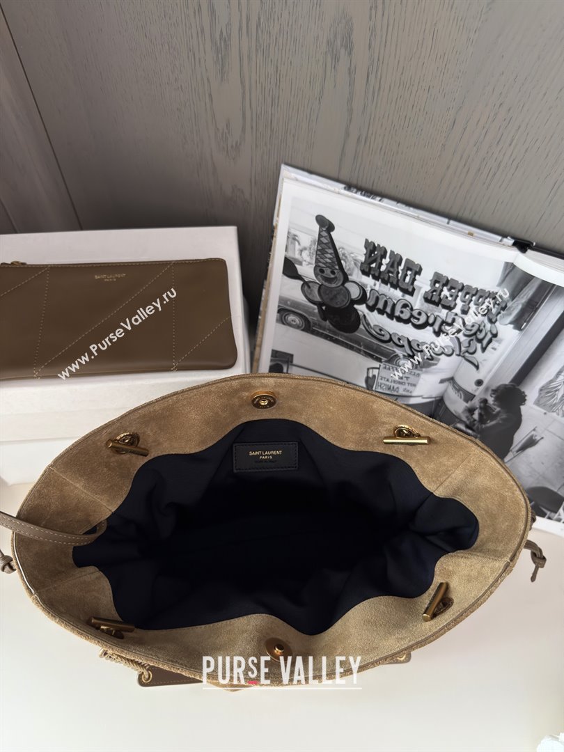 Saint Laurent Jamie Shopping Small Bag in Suede Brown 2025 Top Quality (HONGD-25080104)