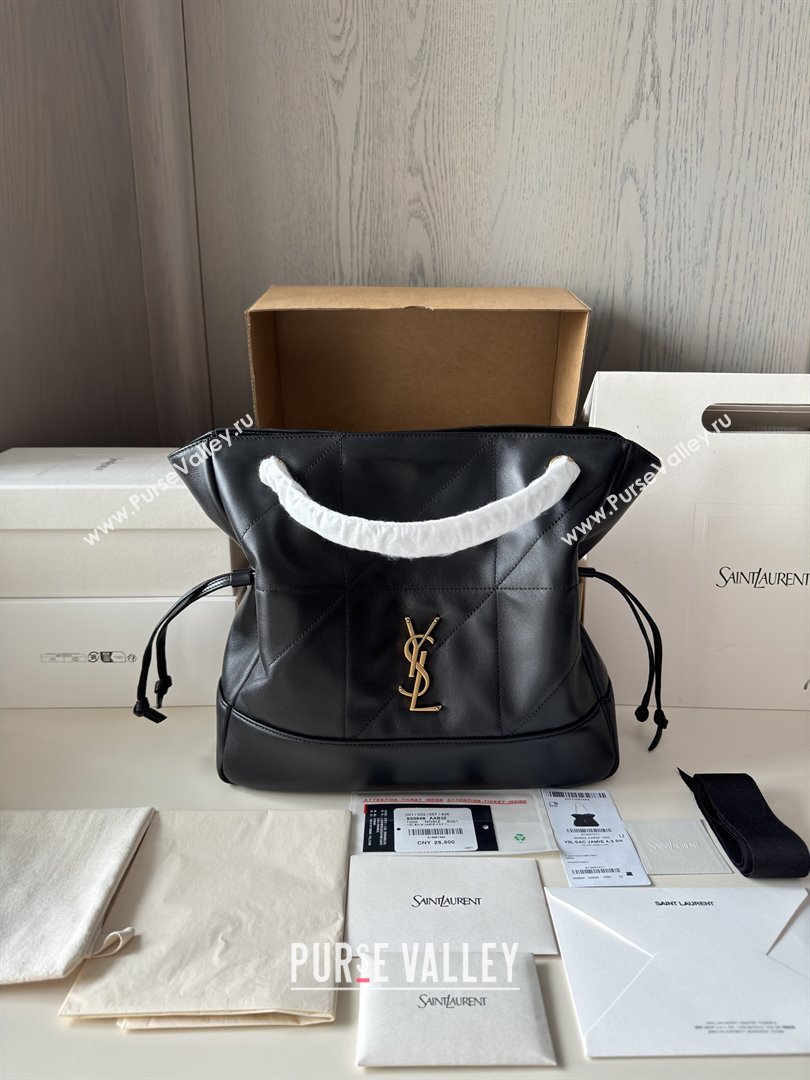 Saint Laurent Jamie Shopping Small Bag in Lambskin Black 2025 Top Quality (HONGS-25080102)