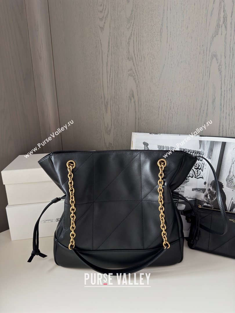 Saint Laurent Jamie Shopping Small Bag in Lambskin Black 2025 Top Quality (HONGS-25080102)