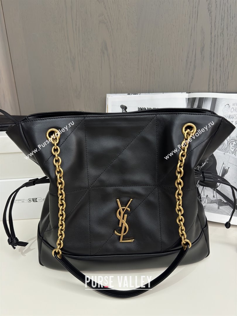 Saint Laurent Jamie Shopping Small Bag in Lambskin Black 2025 Top Quality (HONGS-25080102)