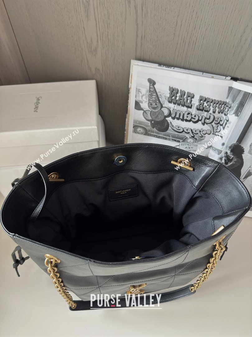 Saint Laurent Jamie Shopping Small Bag in Lambskin Black 2025 Top Quality (HONGS-25080102)