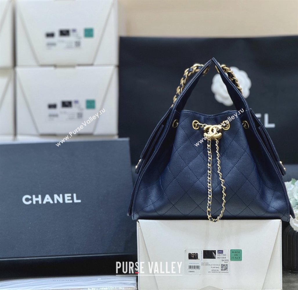 Chanel 25 Small Handbag in Grained Calfskin AS5293 Deep Blue 2025 Top Quality (SHUNY-25080403)